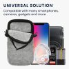 Kwmobile Universal Cover L - 6.5", Textile, Grey/Black, 58702.3.03