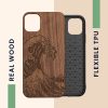 Θήκη kwmobile για Apple iPhone 11, Wood, Brown, 49799.17