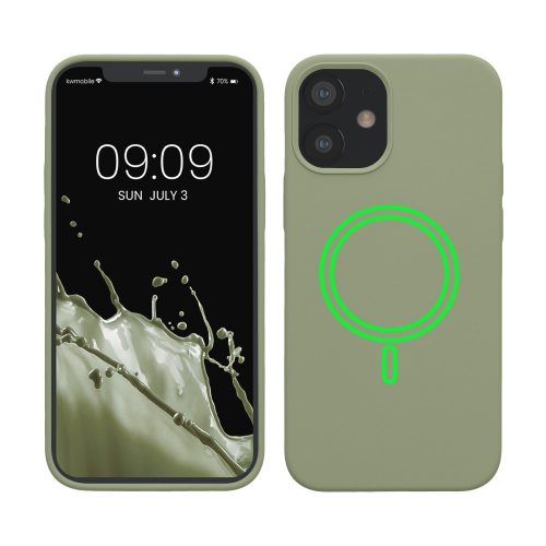 Θήκη kwmobile για Apple iPhone 12 Mini, Silicone, Green, 56555.172