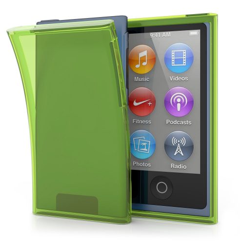 Θήκη kwmobile για Apple iPod Nano 7, Silicone, Green/Transparent, 13370.149