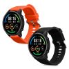 Σετ 2 ιμάντες Kwmobile για Xiaomi Mi Watch/Mi Watch Color Sport, Μαύρο/Πορτοκαλί, Σιλικόνη, 58466.04