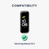 Σετ ιμάντων 2 kwmobile για Samsung Galaxy Fit 2, Σιλικόνη, Μαύρο/Πορτοκαλί, 53962.18