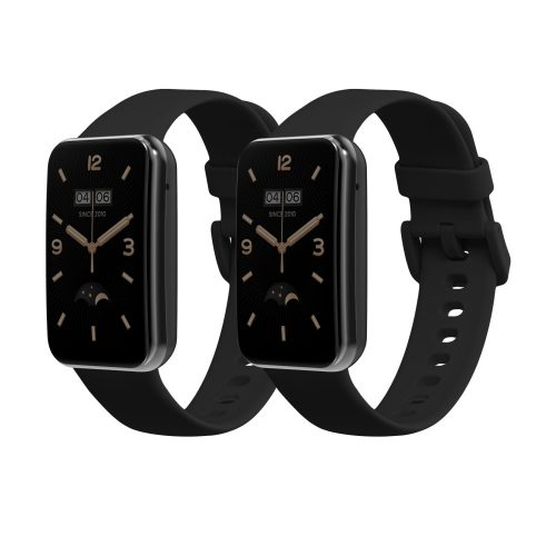 Σετ 2 ιμάντες Kwmobile για Xiaomi Mi Band 7 Pro, Μαύρο, Σιλικόνη, KWM0000176Z008C