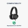 Σετ 2 μαξιλαριών αυτιού Kwmobile για Beyerdynamic DT 240 PRO, Μαύρο, Οικολογικό δέρμα, KWM000024SB001C