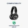 Σετ 2 μαξιλαριών αυτιού Kwmobile για Audio-Technica ATH M20X BT, Μαύρο, Textile, KWM000024SE001C