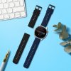 Σετ 2 ιμάντες Kwmobile για Huawei Watch 4/Watch 4 Pro/Watch 3, Μαύρο/Σκούρο Μπλε, Σιλικόνη, KWM000024SW001C