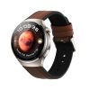 Kwmobile Strap για Huawei Watch 4/Watch 4 Pro, Καφέ/Μαύρο, Φυσικό δέρμα, KWM000024TA001C