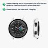 Σετ 2 θήκες Kwmobile με τζάμι ασφαλείας για Samsung Galaxy Watch 6, Μαύρο/Διαφανές, Πλαστικό, KWM000024TC001C