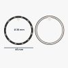 Kwmobile Dial Frame για Samsung Galaxy Watch 6 Classic, Μαύρο, Αλουμίνιο, KWM000024TL001C