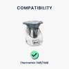 Προστατευτικό κάλυμμα Kwmobile για Thermomix TM6/TM5, Μαύρο/Λευκό, Πλαστικό, KWM000013EH015C