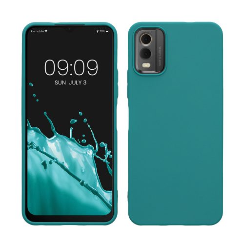 Θήκη Kwmobile για Nokia C32, Green, Silicone, KWM000021KO002C