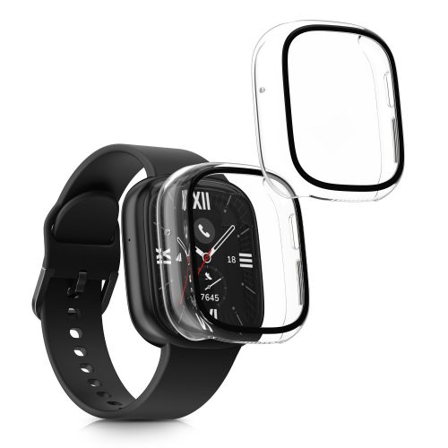 Σετ 2 καλύμματα Kwmobile με τζάμι ασφαλείας για Honor Watch 4, Διαφανές, Πλαστικό, KWM000024UK001C