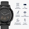 Σετ 2 προστατευτικών μεμβρανών Kwmobile για Garmin Vivoactive 4S, Διαφανές/Μαύρο, Πολυμερές, KWM000024UW001C