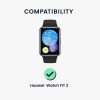 Σετ 2 προστατευτικών μεμβρανών Kwmobile για Huawei Watch Fit 2, Διαφανές/Μαύρο, Πολυμερές, KWM000024VS001C