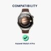 Σετ 2 προστατευτικών μεμβρανών Kwmobile για Huawei Watch 4 Pro, Διαφανές/Μαύρο, Πολυμερές, KWM000024VZ001C