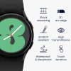 Σετ 2 προστατευτικών μεμβρανών Kwmobile για Samsung Galaxy Watch 4, Διαφανές/Μαύρο, Πολυμερές, KWM000024WD001C