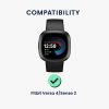 Σετ 2 προστατευτικών μεμβρανών Kwmobile για Fitbit Versa 4/Sense 2, Διαφανές/Μαύρο, Πολυμερές, KWM000024WK001C