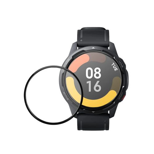 Σετ 2 προστατευτικών μεμβρανών Kwmobile για Xiaomi Watch S1 Active, Διαφανές/Μαύρο, Πολυμερές, KWM000024WT001C