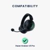 Σετ 2 μαξιλαριών αυτιού Kwmobile για Razer Kraken V3 Pro, Μαύρο, Οικολογικό δέρμα, KWM000024WY001C