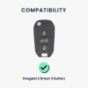 Κλειδιά αυτοκινήτου Kwmobile για Peugeot/Citroen 3 κουμπιά - Smart Key, Πολύχρωμο, Ψευδάργυρος, KWM000024XK001C