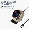 Καλώδιο φόρτισης Kwmobile USB για Amazfit GTS 3/GTR 3/GTR 3 Pro, Μαύρο, Πλαστικό, KWM000024YE001C