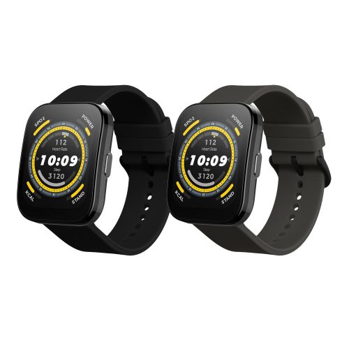 Σετ 2 ιμάντες Kwmobile για Amazfit Bip 5/GTR 4, Μαύρο/Γκρι, Σιλικόνη, KWM000024YT002C