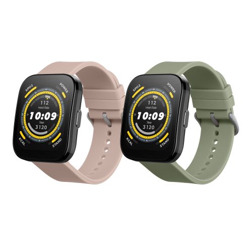 Σετ 2 ιμάντες Kwmobile για Amazfit Bip 5/GTR 4, Πράσινο/Ροζ, Σιλικόνη, KWM000024YT003C