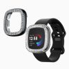 Σετ 2 θηκών Kwmobile για Fitbit Versa 4/Sense 2, Διαφανές/Μαύρο, Πλαστικό, KWM000024ZJ001C