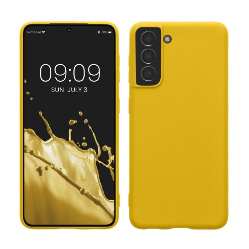 Θήκη Kwmobile για Samsung Galaxy S21, Yellow, Silicone, KWM000012BS037C