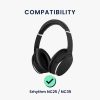 Σετ 2 μαξιλαριών αυτιού Kwmobile για Srhythm NC25/NC35 Noise Cancelling, Μαύρο, Οικολογικό δέρμα, KWM000024ZV001C