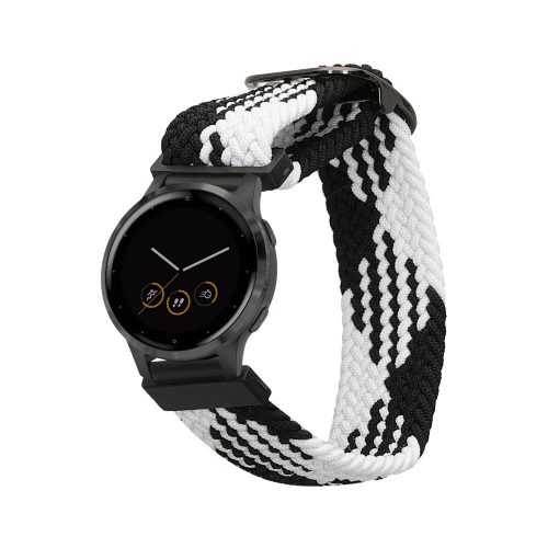 Λουράκι Kwmobile για Garmin Vivomove 3S/Vivoactive 4S, Μαύρο/Λευκό, Nylon, KWM0000250F001C