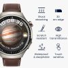 Σετ 2 προστατευτικών μεμβρανών Kwmobile για Huawei Watch 4 Pro, Διαφανές/Μαύρο, Πολυμερές, KWM0000250Q001C