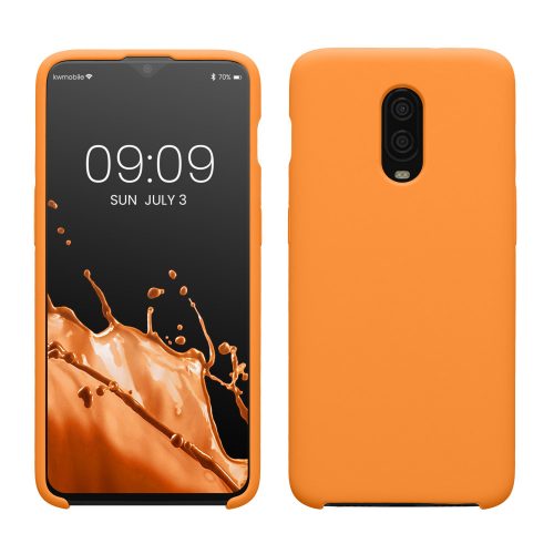 Θήκη Kwmobile για OnePlus 6T, Πορτοκαλί, Σιλικόνη, KWM000009BL033C