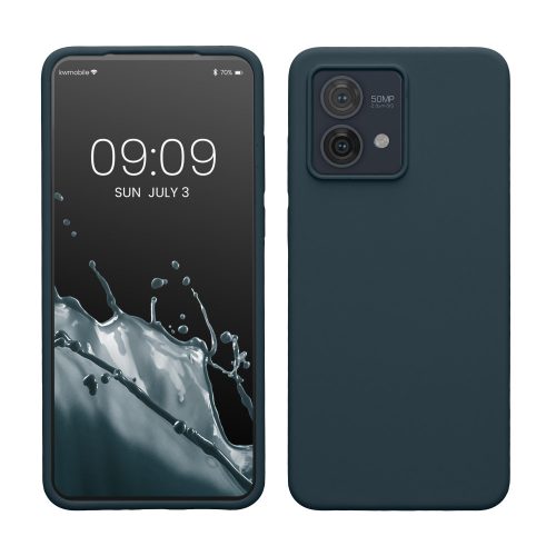 Θήκη Kwmobile για Motorola Moto G84, Σκούρο Πράσινο, Σιλικόνη, KWM000022NO002C