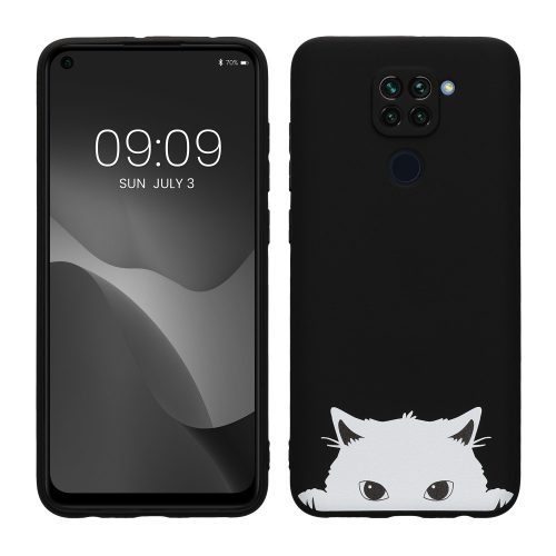 Θήκη Kwmobile για Xiaomi Redmi Note 9, Μαύρο/Λευκό, Σιλικόνη, KWM000011FL006C