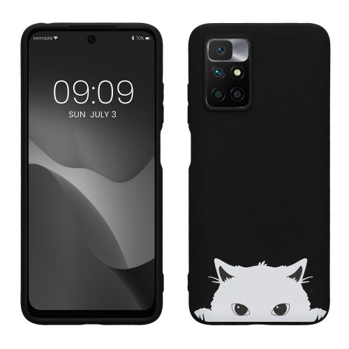 Θήκη Kwmobile για Xiaomi Redmi 10 (2022)/Redmi 10 (2021), Μαύρο/Λευκό, Σιλικόνη, KWM000013XL002C