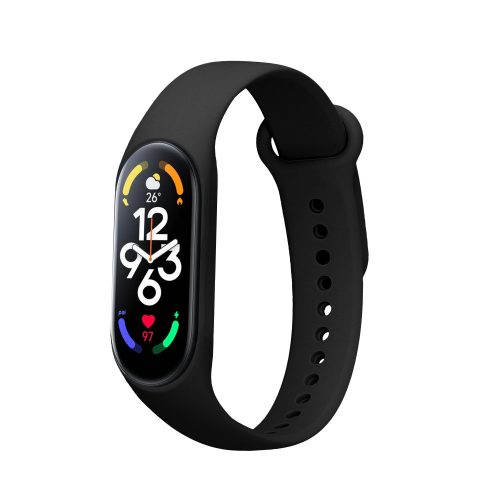 Kwmobile Strap για Xiaomi Mi Band 7, Μαύρο, Σιλικόνη, KWM0000252C001C