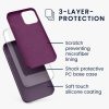 Θήκη Kwmobile για Apple iPhone 12/iPhone 12 Pro, Dark Purple, Silicone, KWM000011JP099C