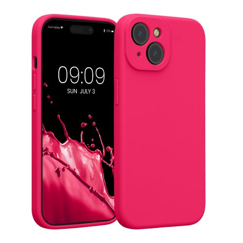 Θήκη Kwmobile για Apple iPhone 15, Pink, Silicone, KWM000022OL001C