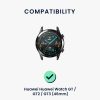 Kwmobile Strap για Huawei Watch GT 3/Watch GT 2/Watch GT, Μαύρο, Φυσικό δέρμα, KWM000013PG003C