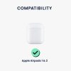 Θήκη ακουστικών Kwmobile για Apple Airpods 1/Airpods 2, Λευκό, Σιλικόνη, KWM0000253D001C