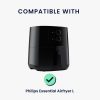 Προστατευτικό κάλυμμα Kwmobile για Philips Essential Airfryer L, Μαύρο/Λευκό, Πλαστικό, KWM000023RG001C