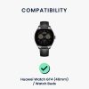 Λουράκι Kwmobile για Huawei Watch GT 4 (46mm)/Ρολόι Μπουμπούκια, Καφέ/Μαύρο, Φυσικό δέρμα, KWM0000253S001C