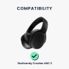 Σετ 2 μαξιλαριών αυτιού Kwmobile για Skullcandy Crusher ANC 2, Μαύρο, Οικολογικό δέρμα, KWM0000253T001C