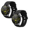 Σετ 2 ιμάντες Kwmobile για Huawei Watch GT 4 (46mm), Μαύρο, Σιλικόνη, KWM0000254A002C