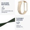 Σετ 2 ιμάντες Kwmobile για Xiaomi Smart Band 8 Active, Σκούρο Πράσινο/Μπεζ, Σιλικόνη, KWM0000254C003C