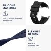 Σετ 2 ιμάντες Kwmobile για Google Pixel Watch 2/Pixel Watch, Μαύρο/Σκούρο Μπλε, Σιλικόνη, KWM0000254I001C