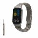 Kwmobile Strap για Xiaomi Smart Band 8 Active/Redmi Band 2, Silver, Steel, KWM0000254J001C