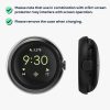 Σετ 2 θηκών Kwmobile με γυαλί ασφαλείας για Google Pixel Watch 2/Pixel Watch, Διαφανές/Μαύρο, Πλαστικό, KWM0000254R002C