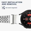 Σετ 4 αντάπτορες με κλιπ λουράκι 20mm Kwmobile για Samsung Galaxy Watch 5/Galaxy Watch 5 Pro/Galaxy Watch 4, Ασημί/Μαύρο, Ατσάλι, KWM0000255D001C